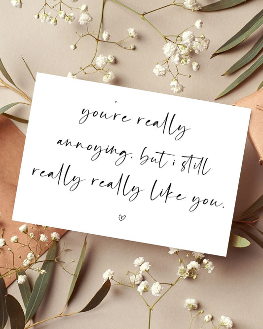 You’re Really Annoying but I Still….