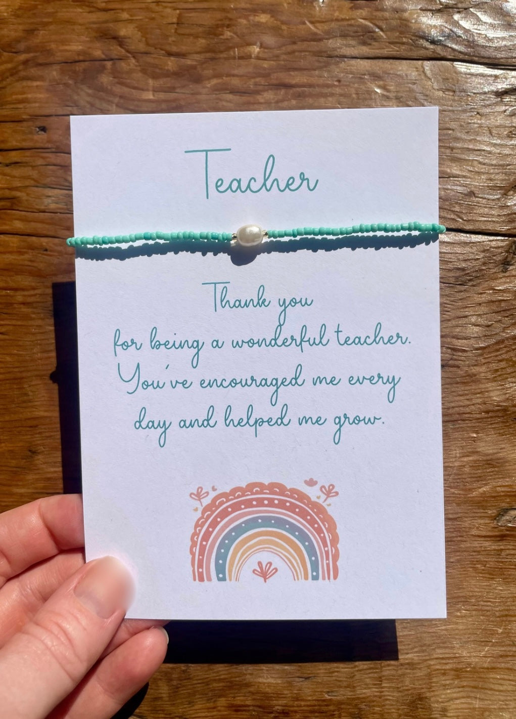 Teacher Bracelet Postcard