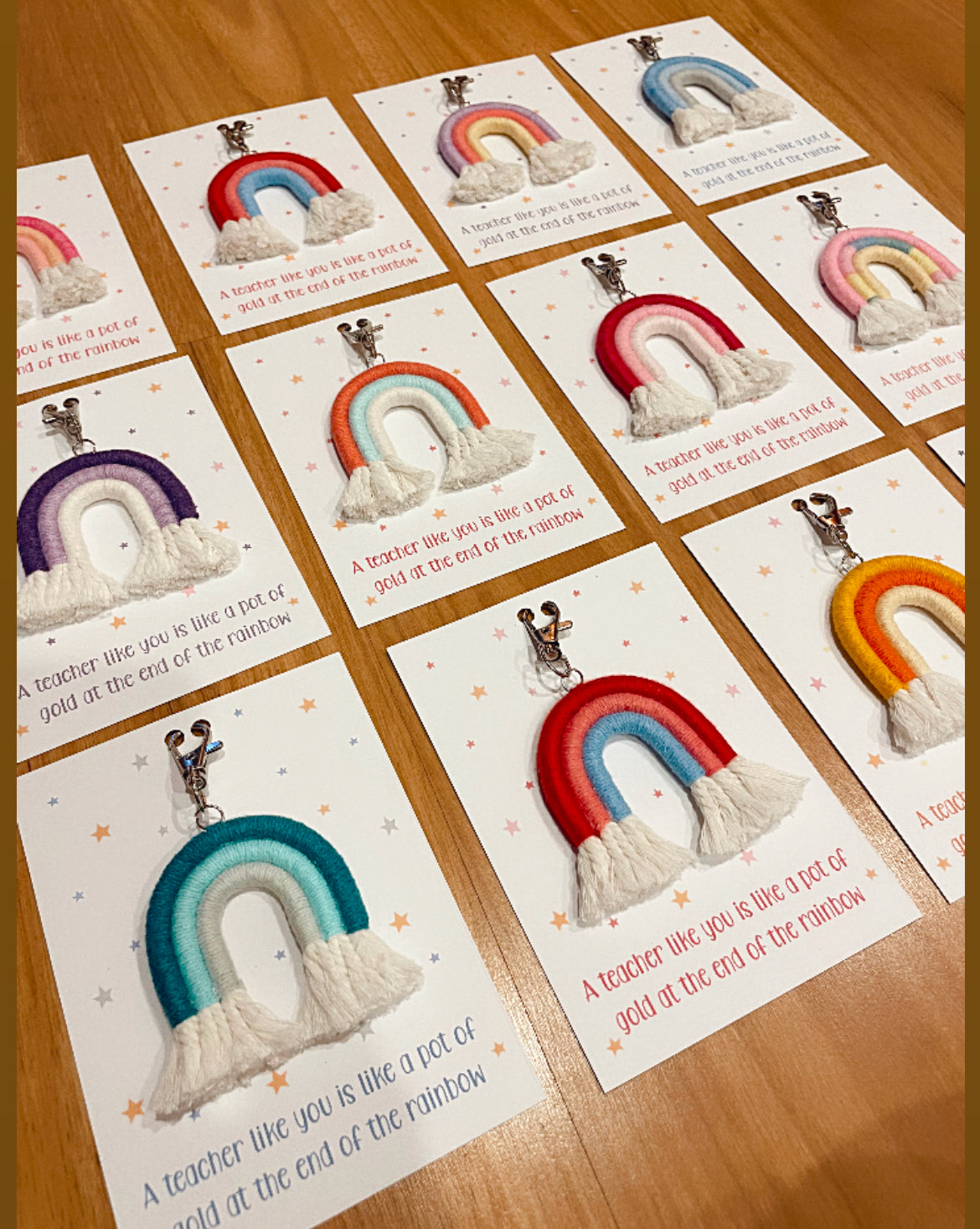 Teacher Keyring - Rainbow