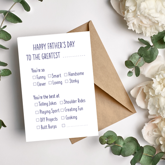 Fathers Day Tick Box