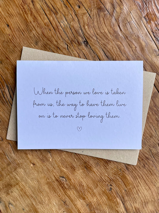 Sympathy / Losing Someone