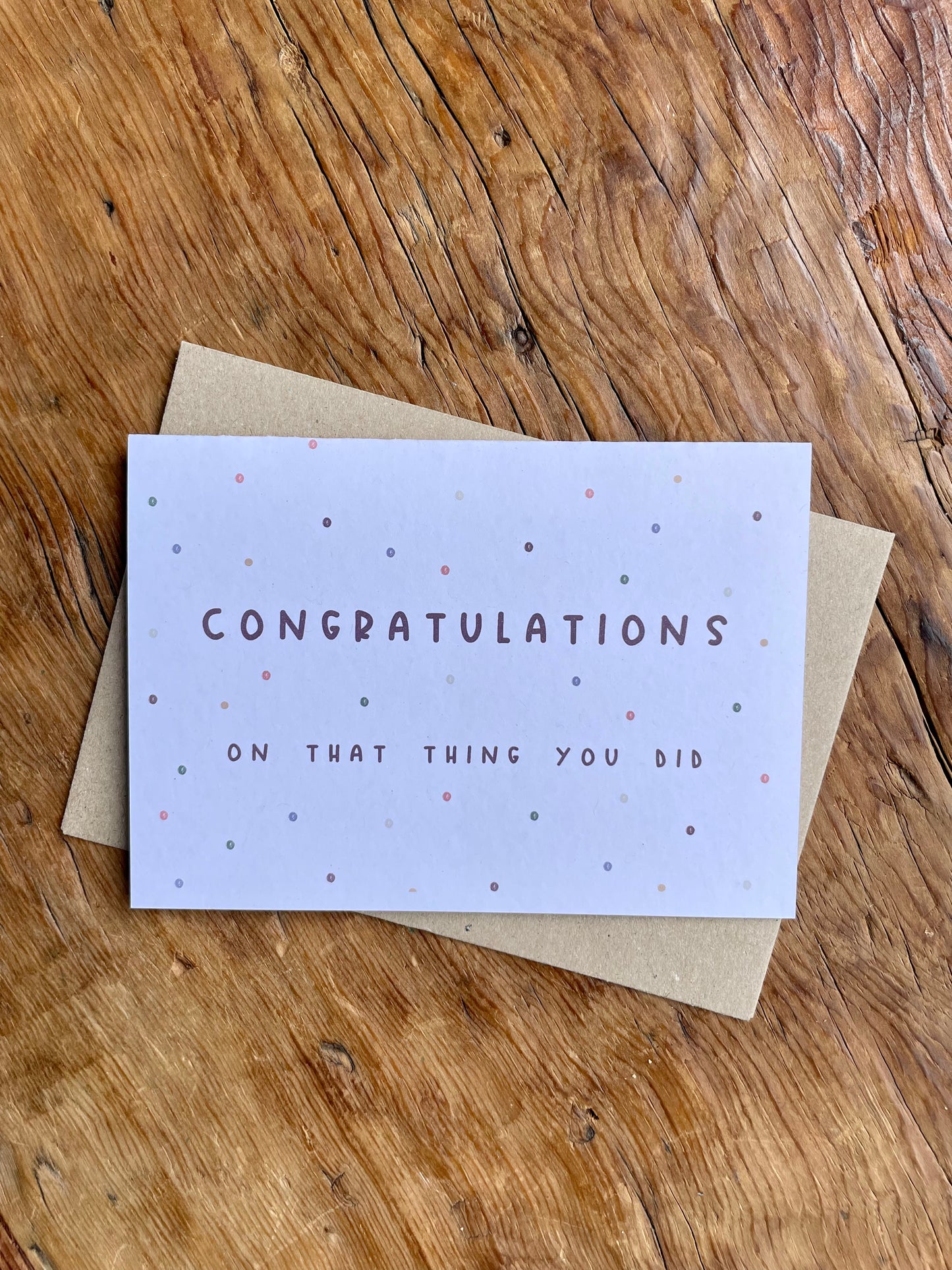 Congratulations on That Thing You Did