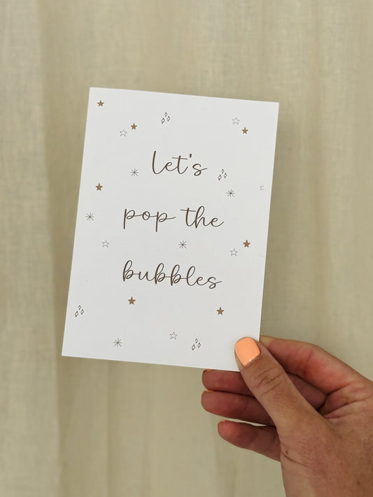 Let's Pop the bubbles