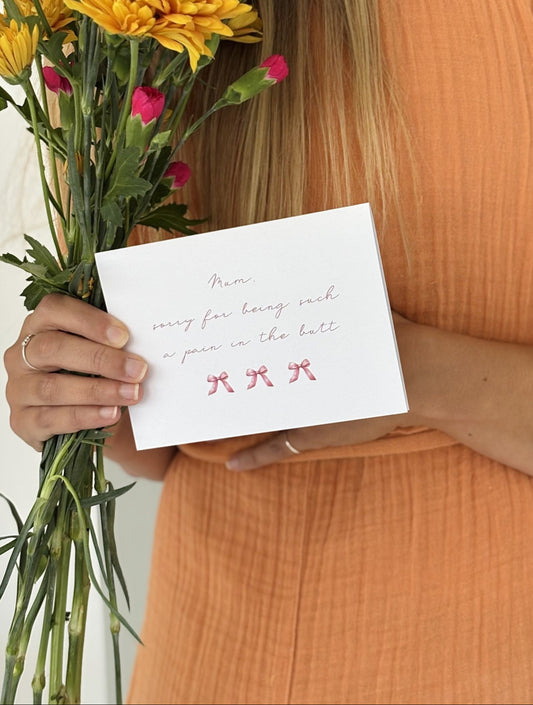 Sorry for being such a pain in the butt