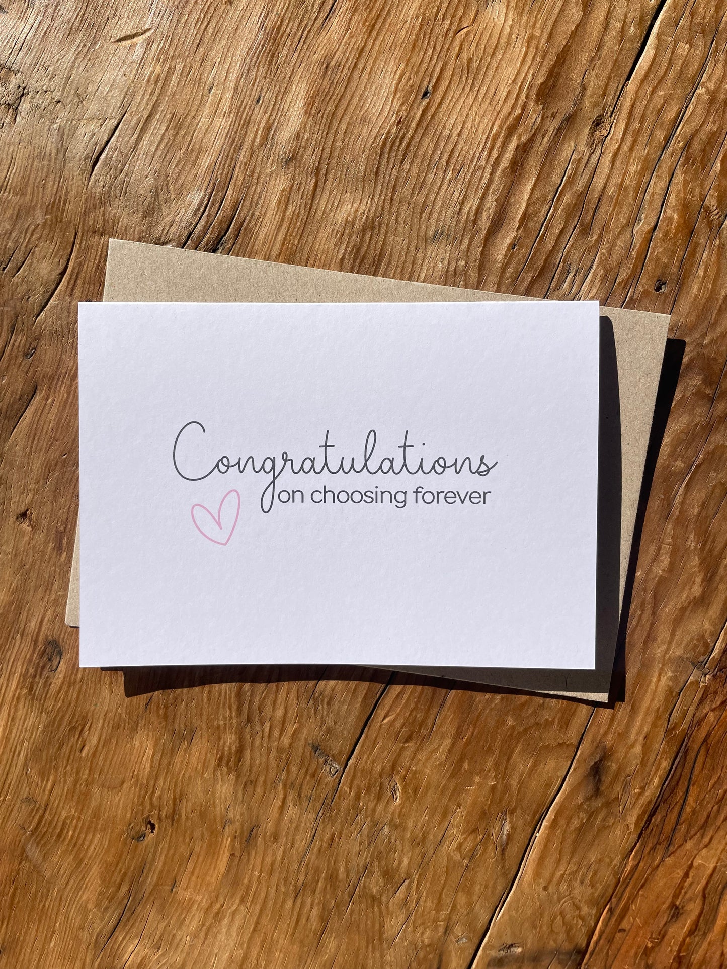 Congratulations on Choosing Forever
