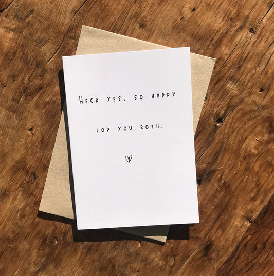 Heck Yes, so Happy for You Both!