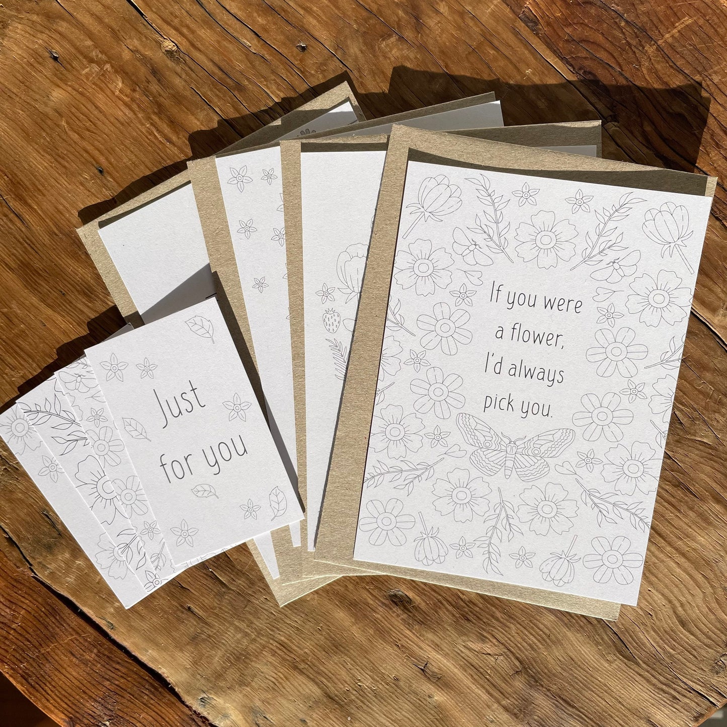 Colour in Cards + Tags ( 4 of each )