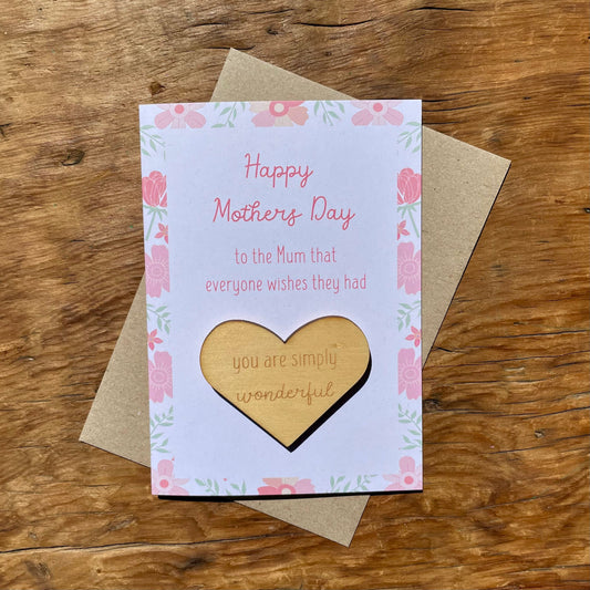 Mothers Day Gift with Wooden Magnet