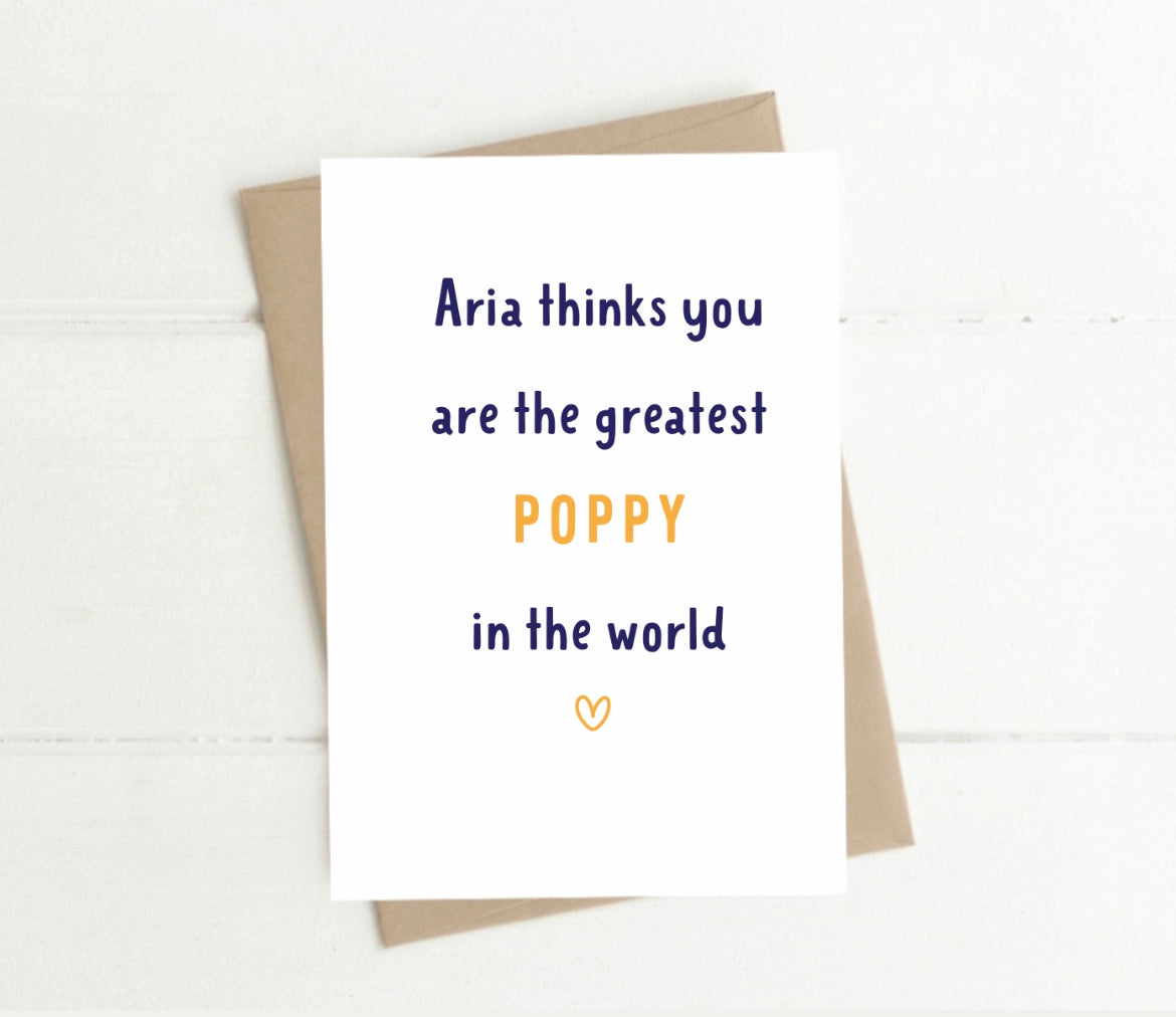 Custom Fathers Day Card