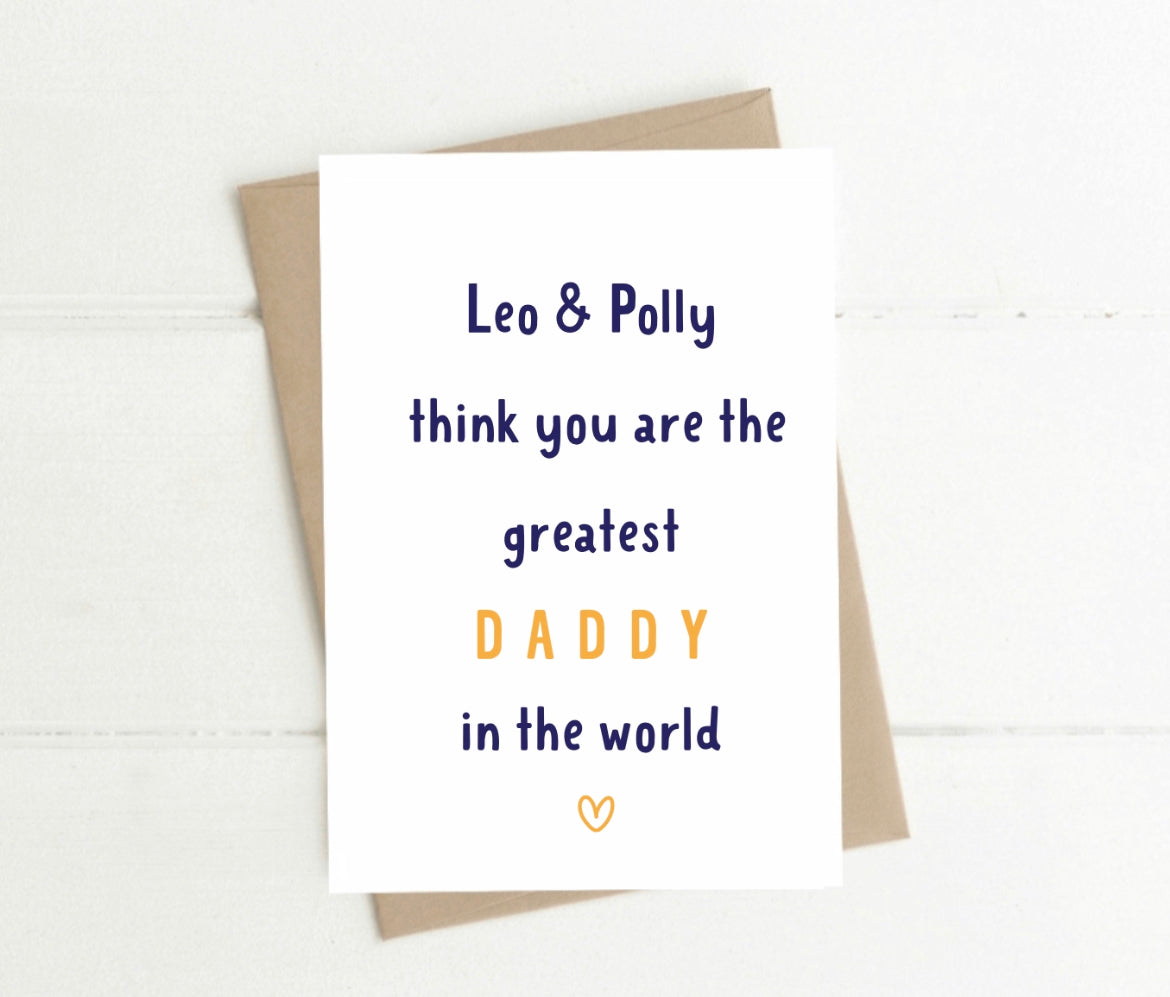 Custom Fathers Day Card