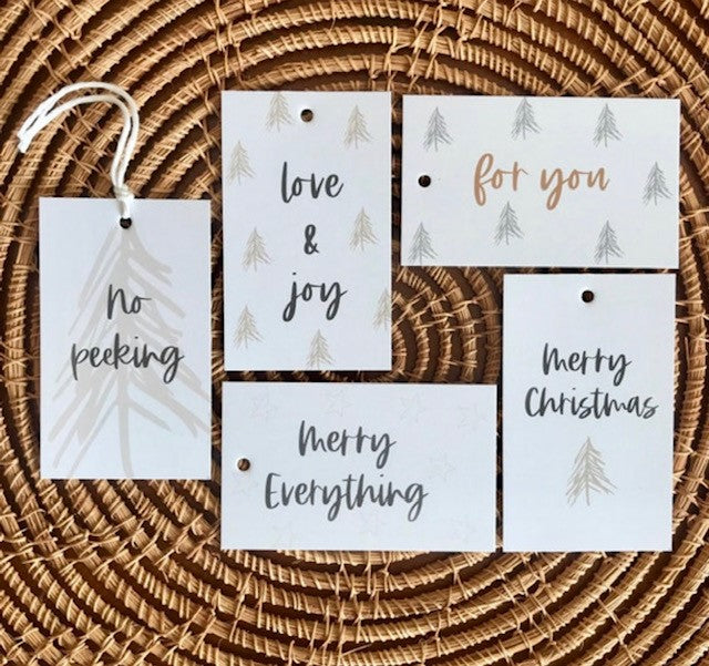 Christmas Tags - White
