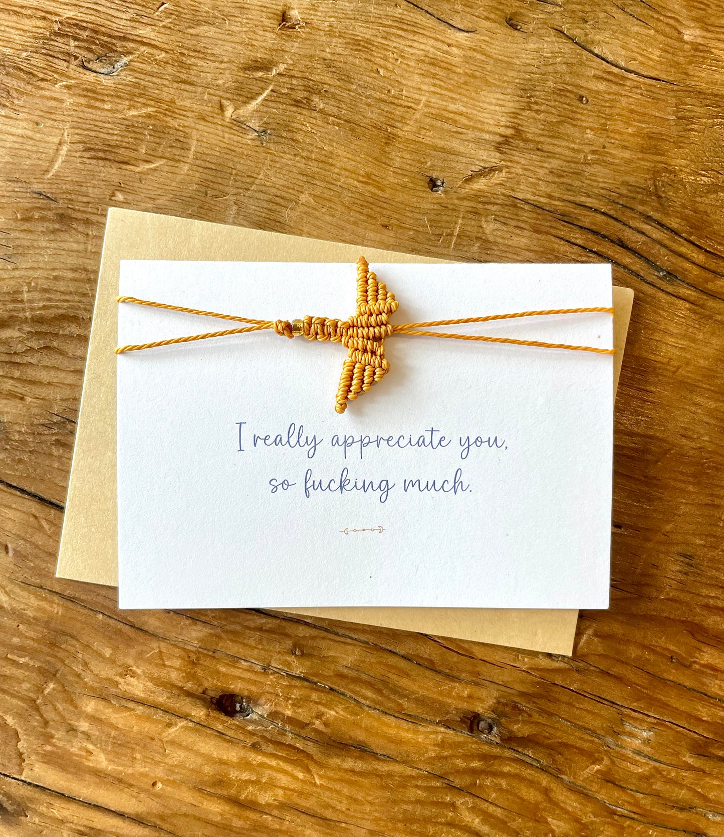 I Really Appreciate You Friendship Bracelet Card