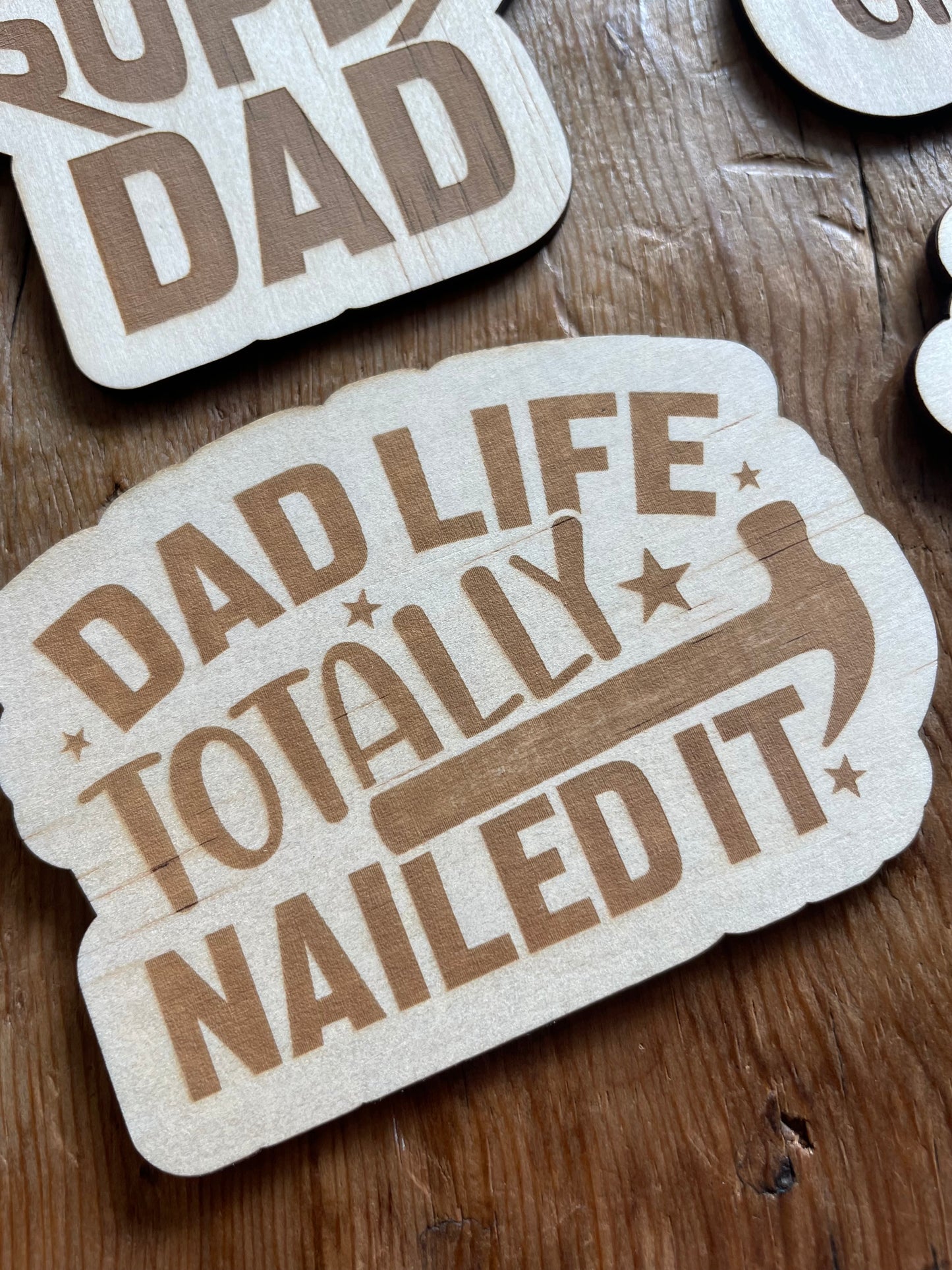 Dad - Grandpa Magnets Wooden