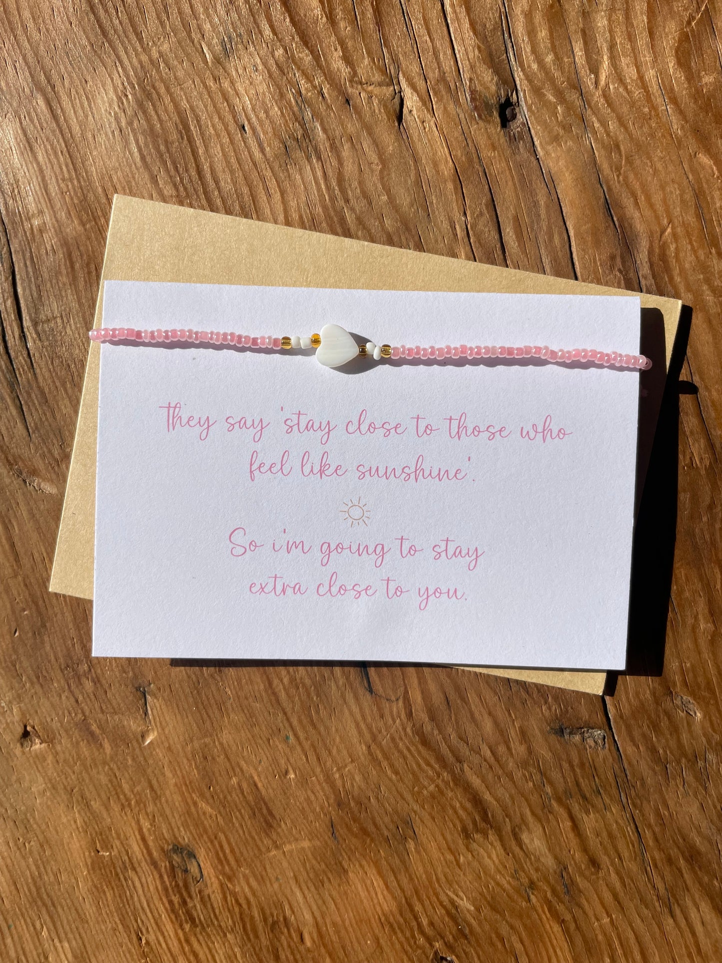 Sunshine Human Friendship Bracelet Card