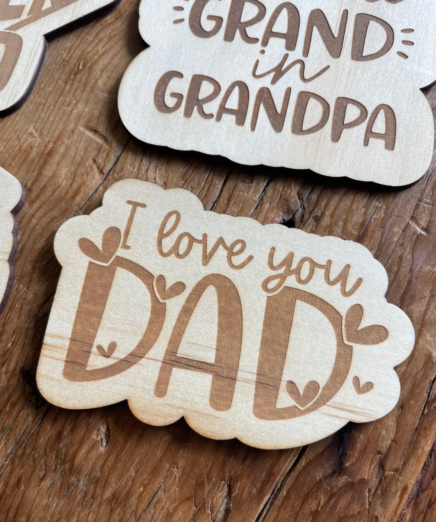 Dad - Grandpa Magnets Wooden