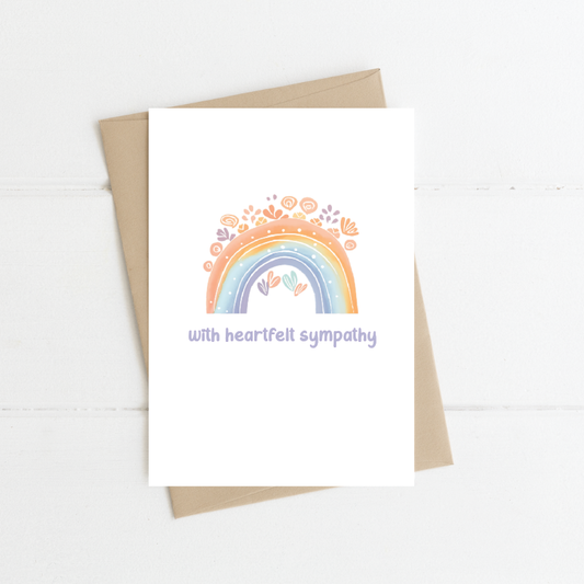 Heartfelt Sympathy - rainbow