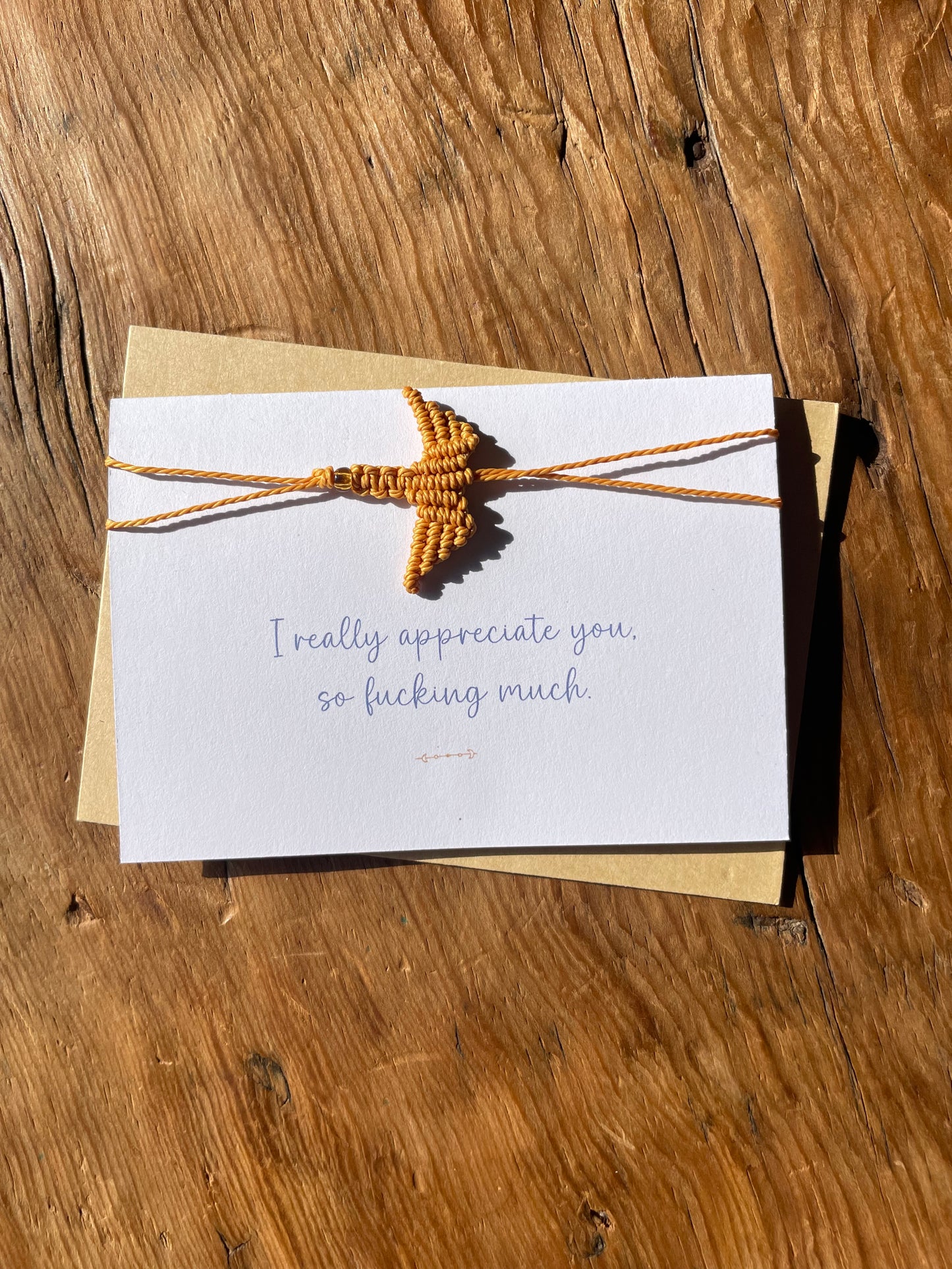 I Really Appreciate You Friendship Bracelet Card