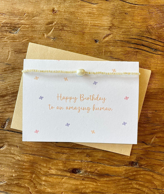 Happy Birthday Friendship Bracelet Card