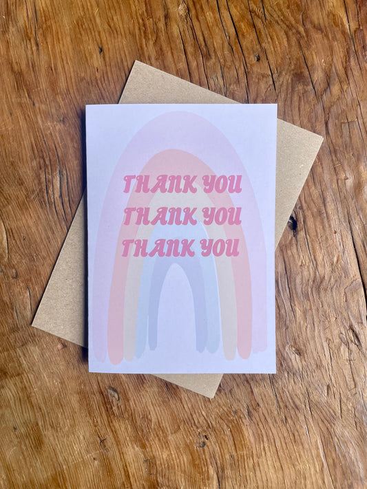 Thank You - Pastel Rainbow