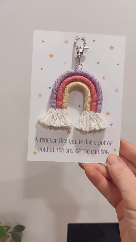 Teacher Keyring - Rainbow