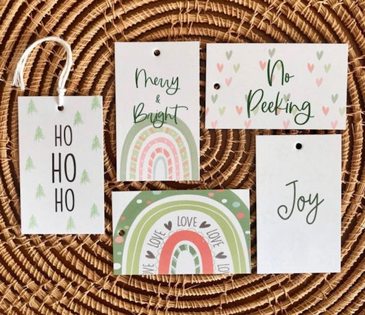Christmas Tags - Green and Red