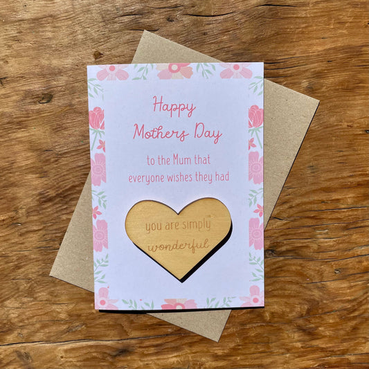 Mothers Day Gift with Wooden Magnet